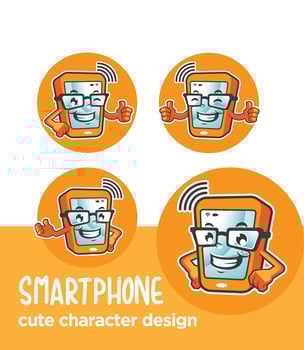 phone mascot design  vector