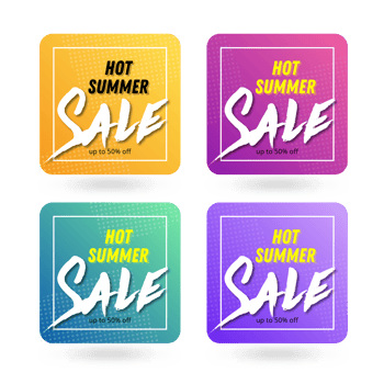 hot summer sale banner pack vector