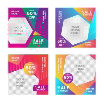 Shopping Sale banner template vector