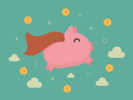 Super piggy bank vector