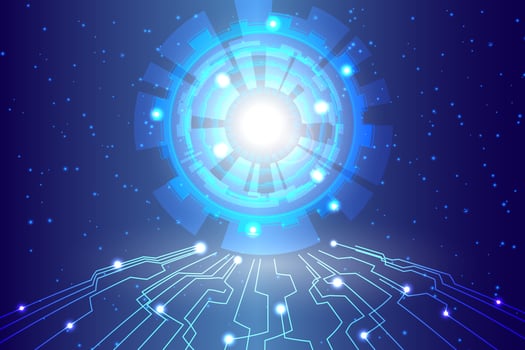 Abstract technology background Hi tech communication digital background vector