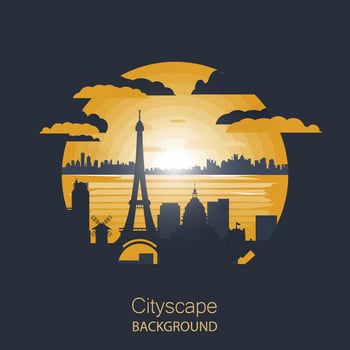 Pairs Cityscape  vector