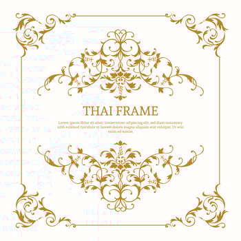 Elegant Thai Themed Frame Vector