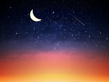 Purple sky in twilight dark night vector