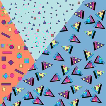 Memphis 90s fashion pattern vector