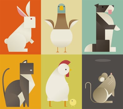 Cute Farm Animals Set vector