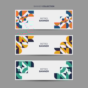 Retro Banner Collection vector