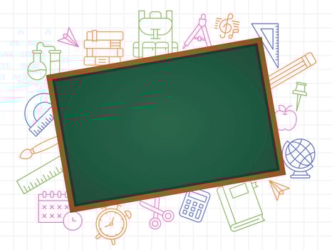 Blackboard School Template vector