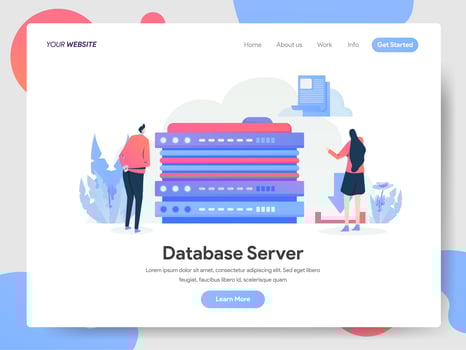 Database Server Illustration Concept vector