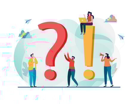 Frequently asked questions concept. Question and answer metaphor. vector