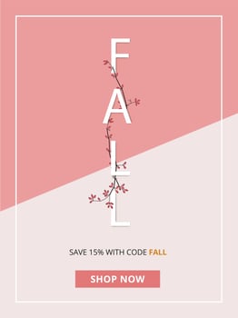 Abstract Fall Sale Poster vector
