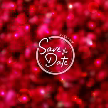 Rose Petals Wedding Invitation Background vector
