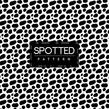 Black and White Spotted Seamless Pattern Background vector