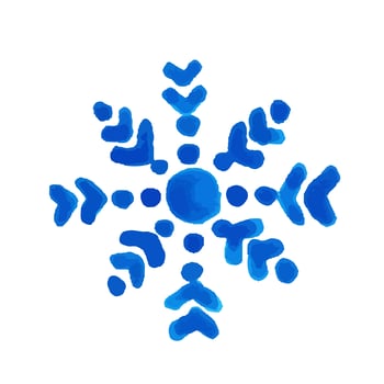 Hand Drawn Watercolor Snowflake vector