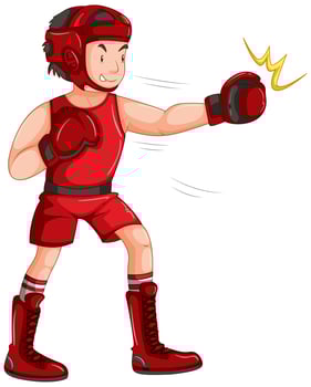 A male boxer vector