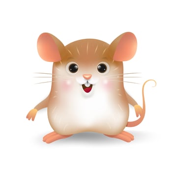 Cartoon of the little rat personality vector