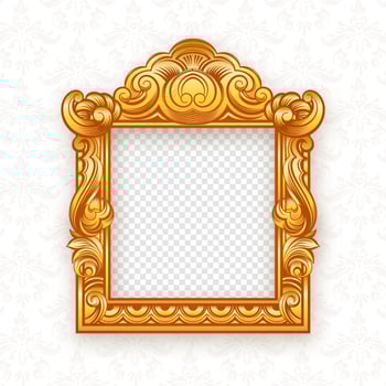 Gold Thai Themed Picture Frame vector