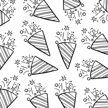 Black and White Celebration Pattern vector