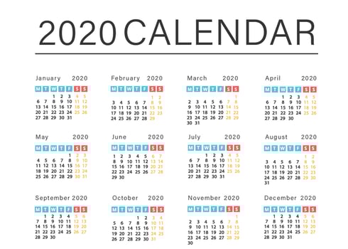 Simple Business Calendar Template  vector
