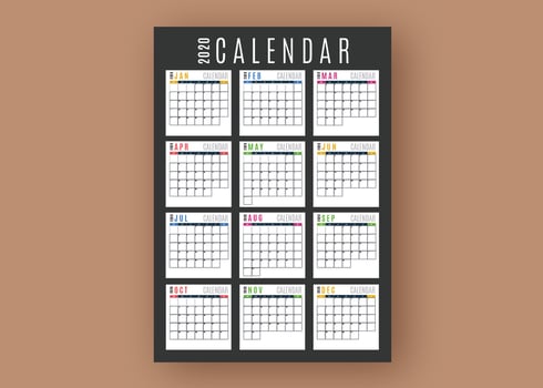 Business Calendar Template vector