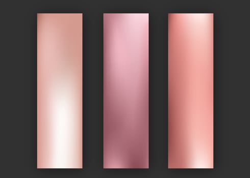 Rose Gold Banners vector