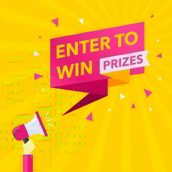 Enter To Win Prizes Pointer vector