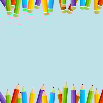 colorful pencils background vector