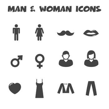man and woman icons vector