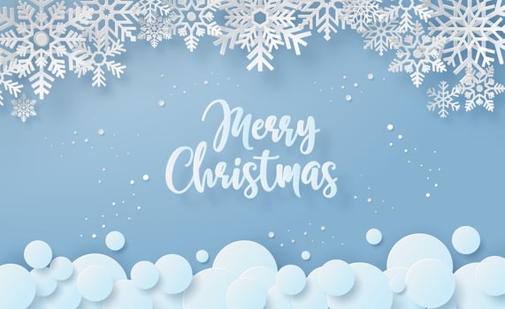 Snowflake Merry Christmas Card  vector