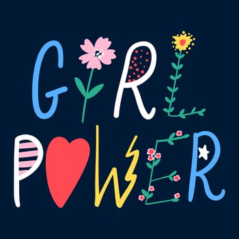 Typography with flower  vector