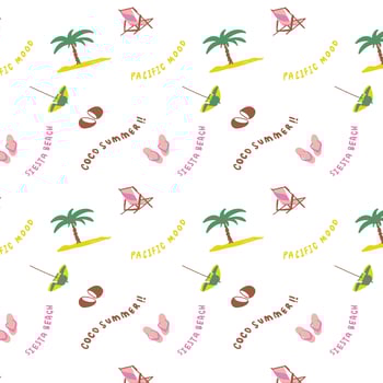 Hand drawn summer beach pattern  vector