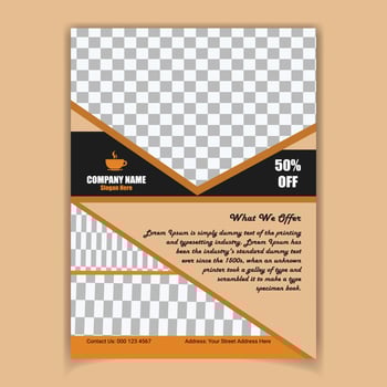 Creative coffee poster design template vector