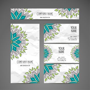 Vintage Stationery Card Set vector