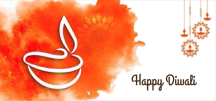 Artistic Happy Diwali design vector