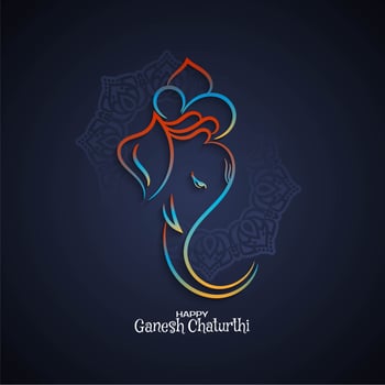 Colorful Ganesh Chaturthi background vector