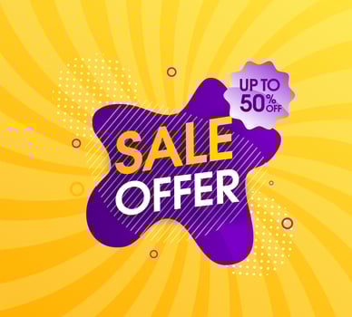 Abstract sale yellow background  vector