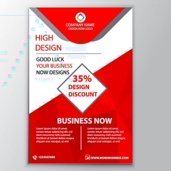 Flyer template design vector
