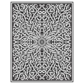 Illustration of vine drawing carved wood  vector