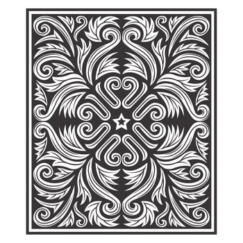 Abstract symmetrical botanical pattern  vector