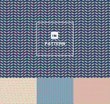 Set of leaves geometric pattern background  vector