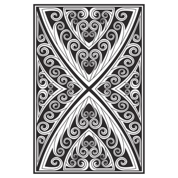 Ornate carved effect lines pattern vector