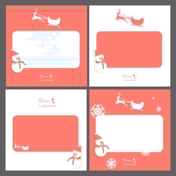 Set of Christmas greeting cards vector