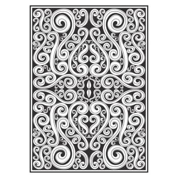 Ornate swirling lines botanical pattern  vector