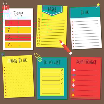 Back to school To do list note vector