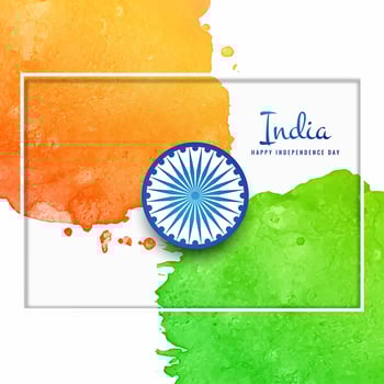 Watercolor indian flag background vector