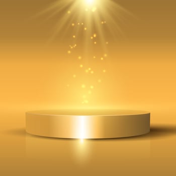 Empty podium with Display background vector