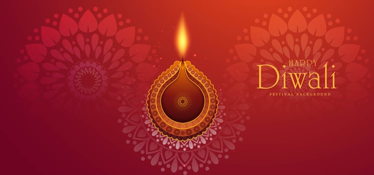 Artistic hindu diwali festival vector background