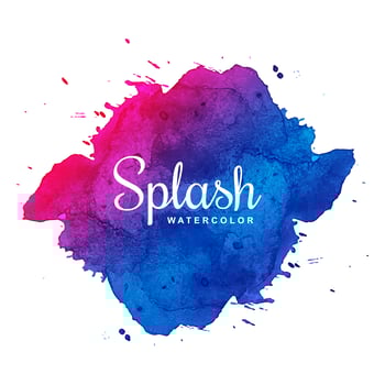 Watercolor splash colorful blot ink  vector