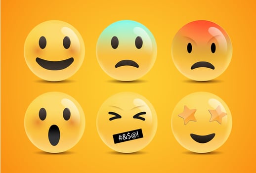 Emoji Feeling Faces  vector