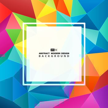Colorful polygon pattern cover vector